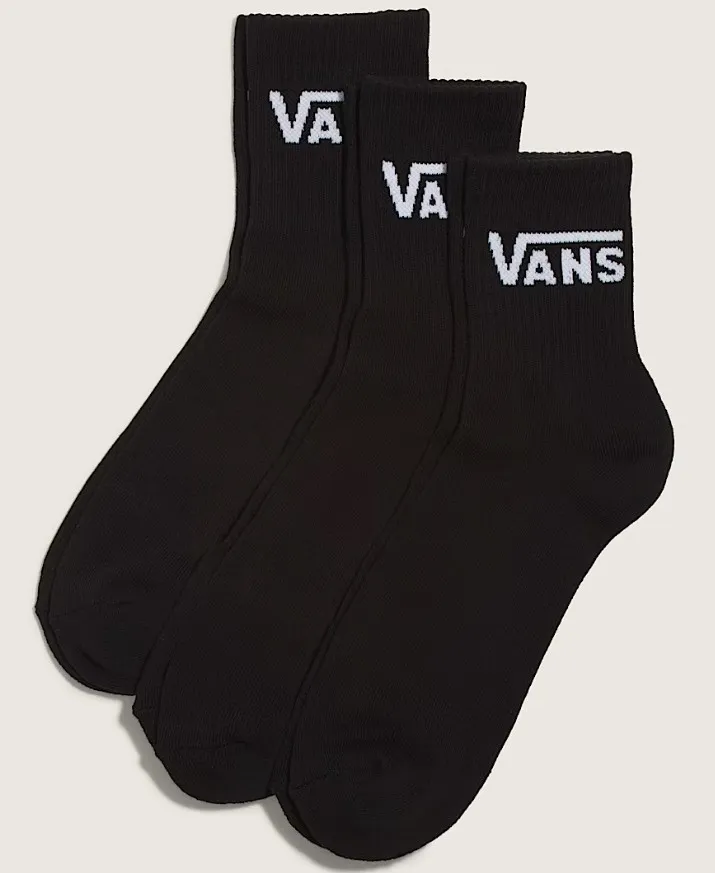 3 Pack-Classic Half Crew Black (Medium)