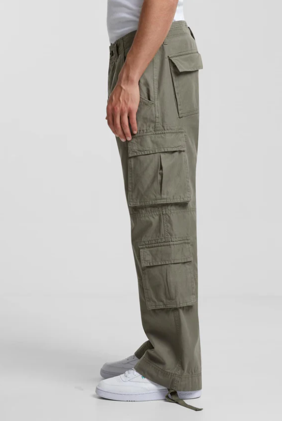 DOUBLE CARGO PANTS-OLIVE