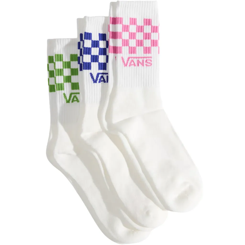 3 Pack-Classic Check Crew- Pink Fizz (35/38)