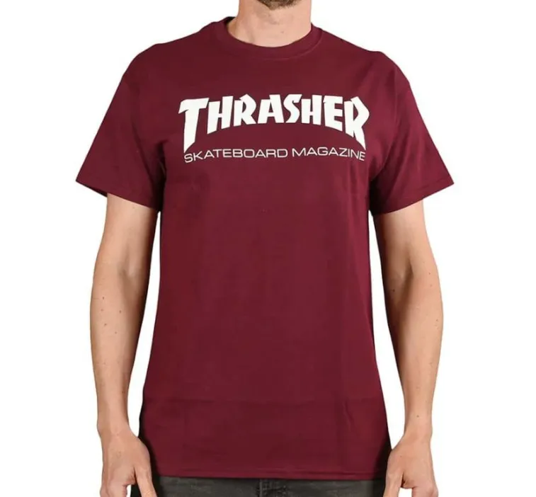 Thrasher Skate Mag Tee-Maroon