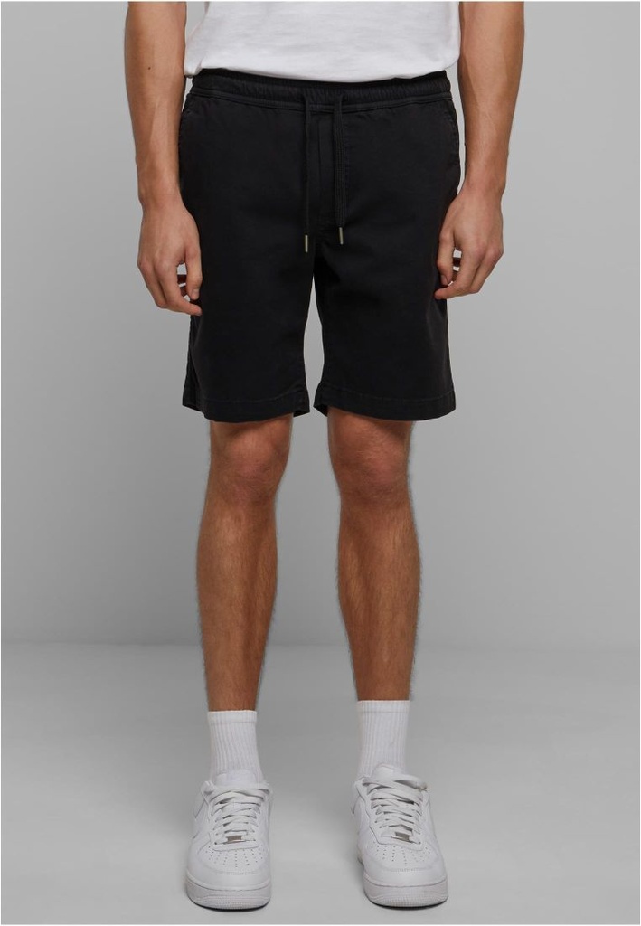 [Stretch Twill Joggshorts-Black S] Stretch Twill Joggshorts-Black (Small)