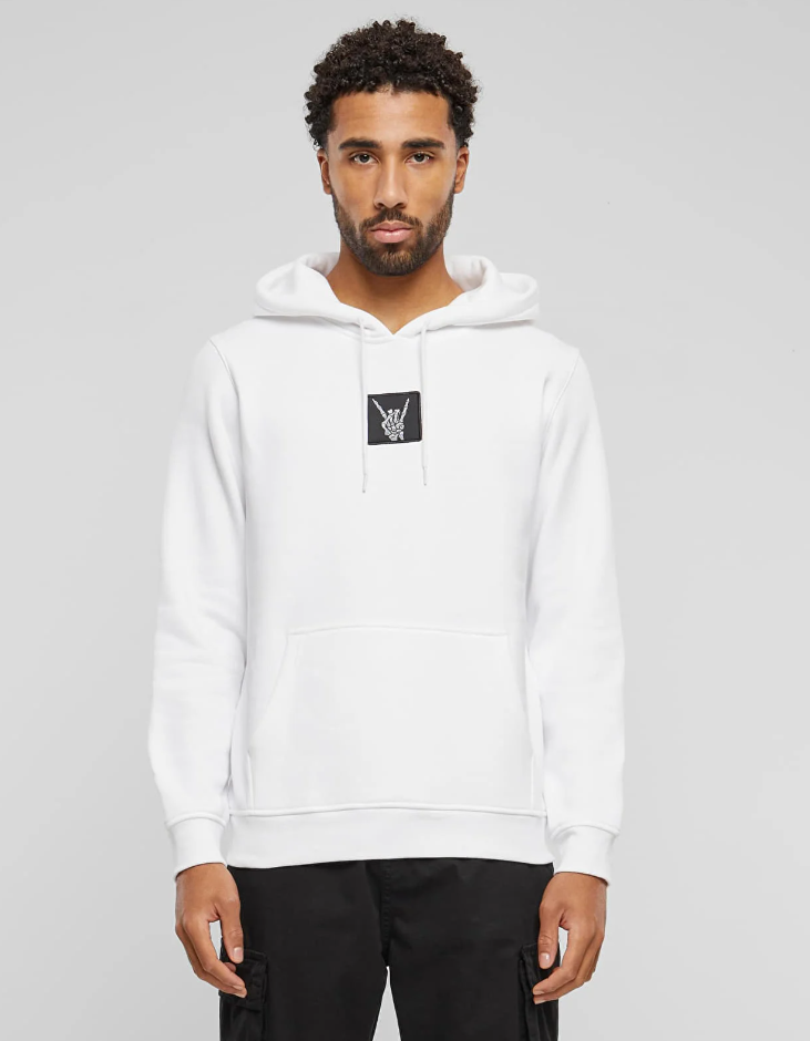 SKELETT PATCH HOODIE-WHT