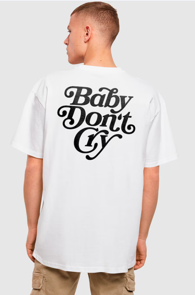 BABY DONT CRY OVERSIZED-WHITE (XSmall)