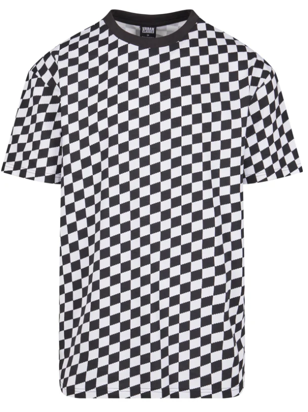 [OVERSIZED CHECK TEE-BLACK S] OVERSIZED CHECK TEE-BLACK (Small)