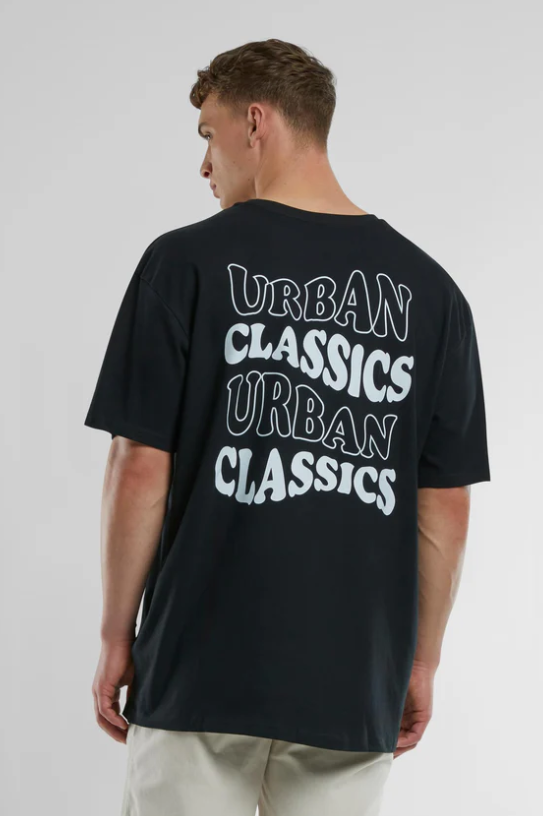 [UC WEAVY OVERSIZED TEE-BLACK M] UC WEAVY OVERSIZED TEE-BLACK (Medium)