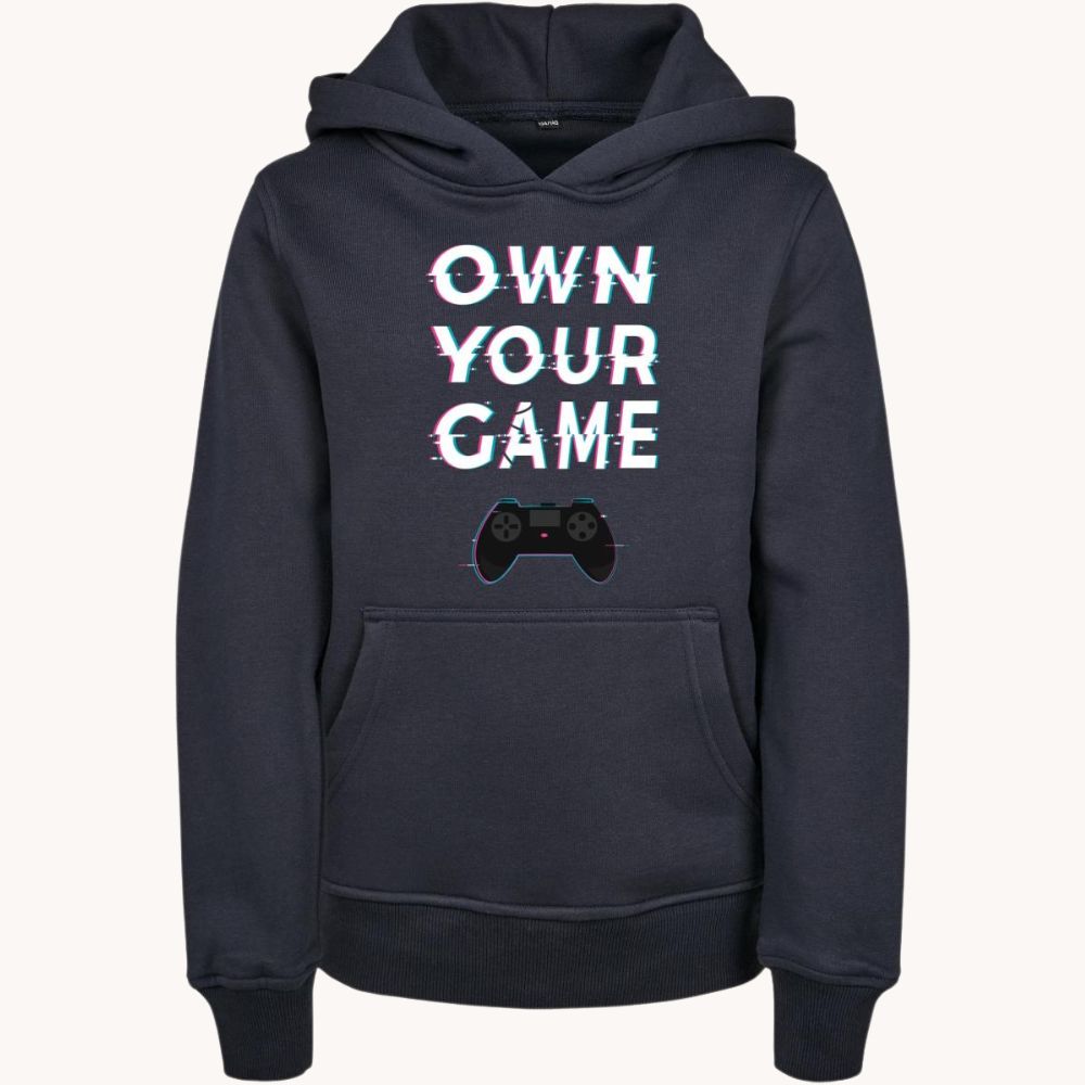 [Mr TEE Kids Own Your Game Hoodie 122] Mr TEE Kids Own Your Game Hoodie-Navy (122/128)
