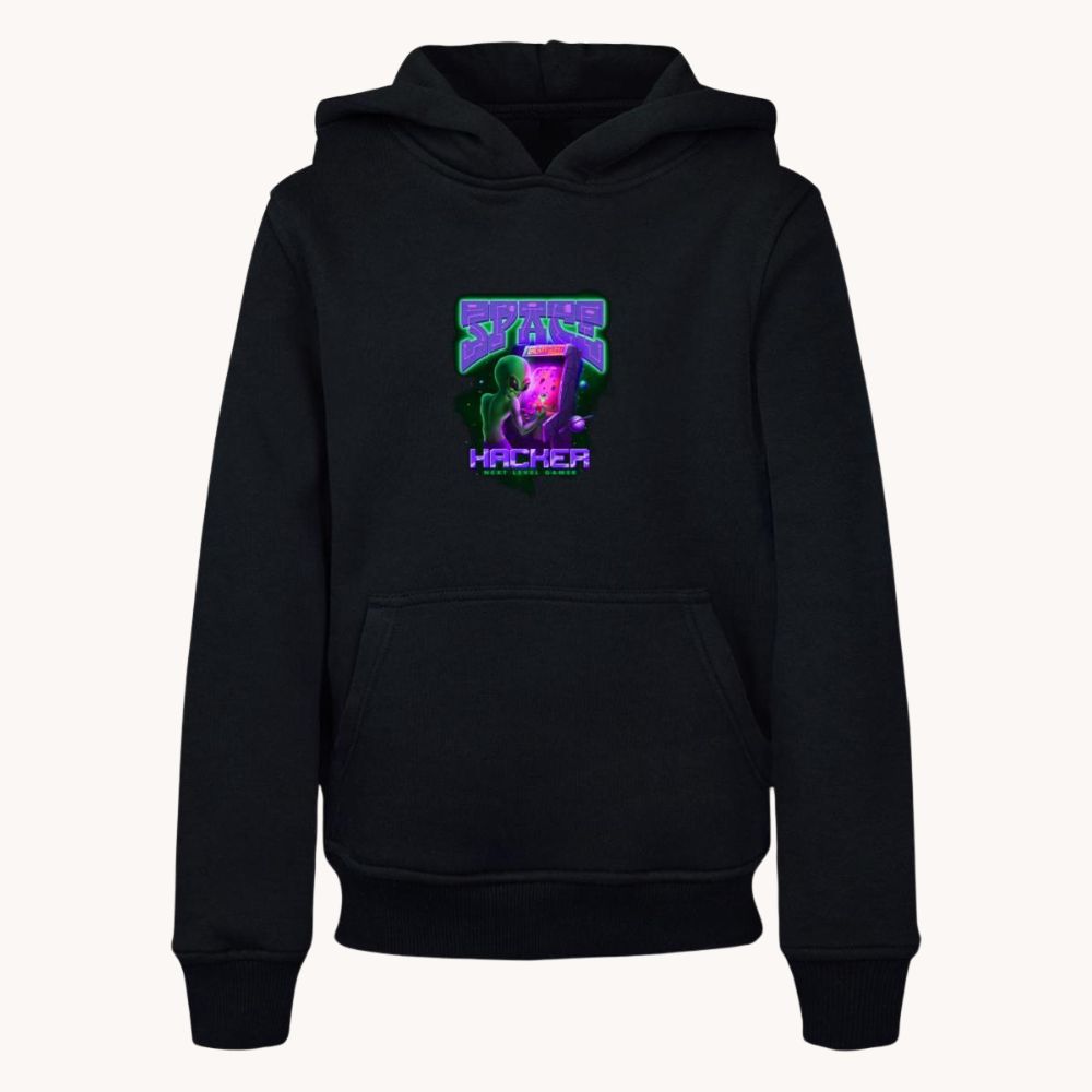 [Mr TEE Kids Space Hacker Hoodie 122] Mr TEE Kids Space Hacker Hoodie-Black (122/128)