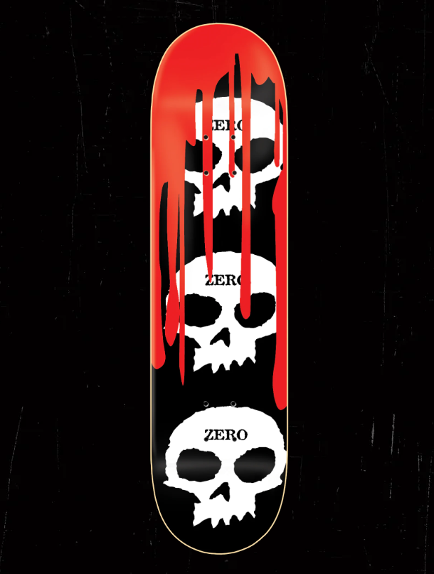 [3 Skull Blood White, 8.125"] Zero 3 Skull Blood White, 8.125"